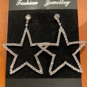 Silver Star Fashion Earrings